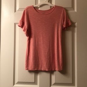 Pink ruffle sleeve top